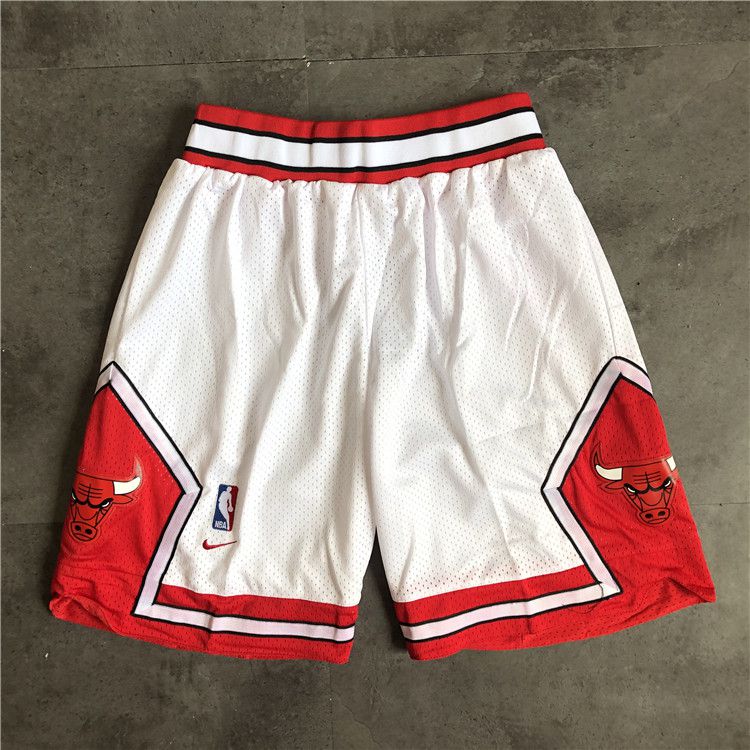 Men NBA Chicago Bulls White Shorts 04161->chicago bulls->NBA Jersey